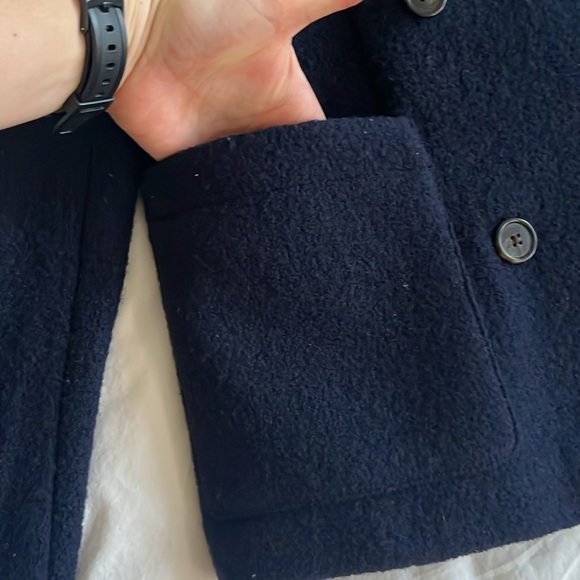 J Crew Wool Jacket, Size 2, Navy - Picture 4 of 10